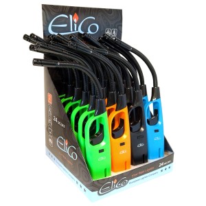 Zapalniczki t.b.t. w różnych kolorach na ekspozycji.