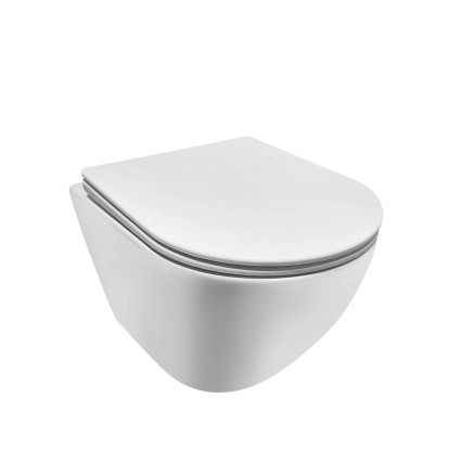 Miska WC Berg wisząca bezkołnierzowa z deską wolnoopadającą