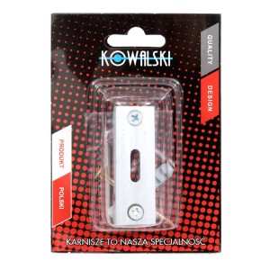 t.b.t. Wspornik karnisza w opakowaniu ze śrubami i kołkami.