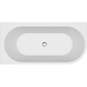 Wolnostojąca wanna w kolorze białym, widok z góry