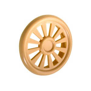 Zawias meblowy t.b.t. w kolorze beżowym ze wzorem szprych.