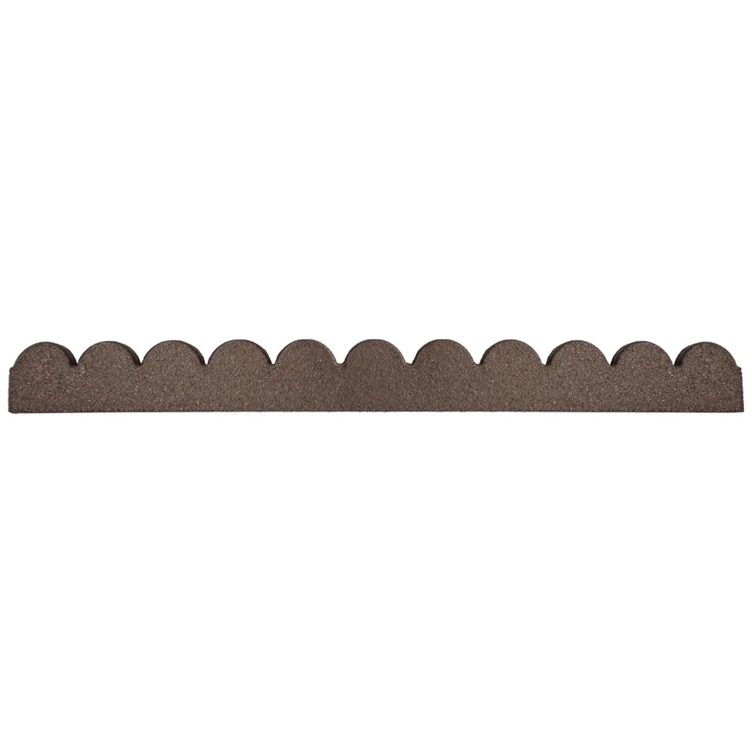 Obrzeże recyklingowe Scalloped brąz 10x5x120 cm