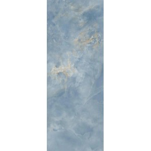 Płytka ścienna t.b.t. w kolorze niebieskim z efektem marmuru.