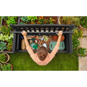 Ławka ogrodowa EDEN antracyt - 265 l