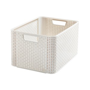 t.b.t. plastikowy pojemnik do przechowywania z efektem rattanu.