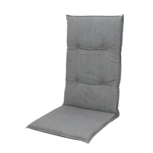 Szara poduszka na krzesło ogrodowe t.b.t. dla wysokiego komfortu siedzenia na zewnątrz.