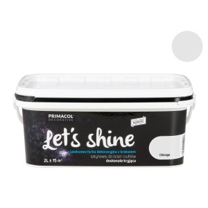 Wiadro farby efektowej "Let's Shine" Primacol, kolor Chicago. Do dekoracji ścian.