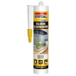 Soudal silikon do akwariów, transparentny, z aplikatorem.