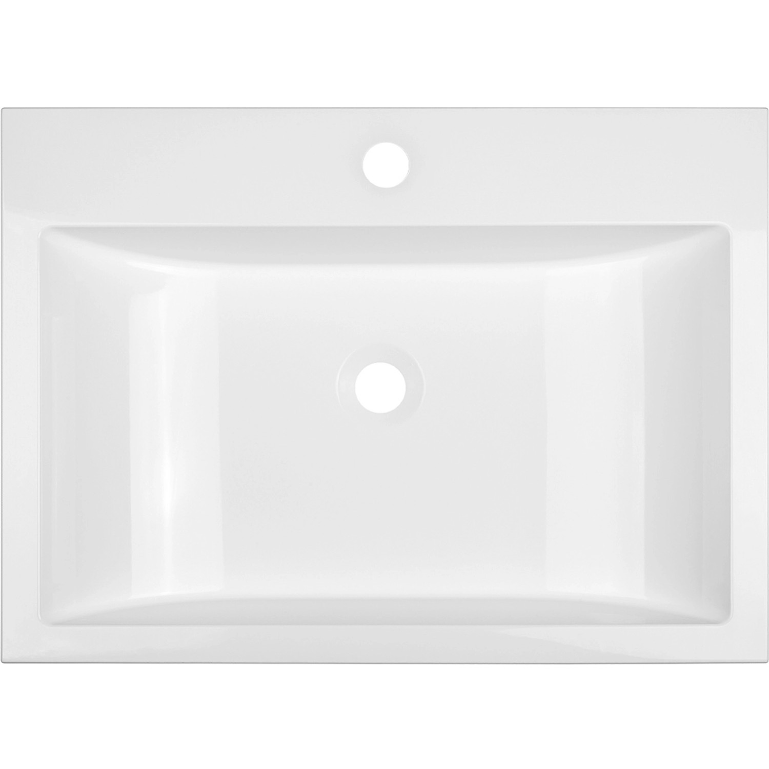 Kuchinox Umywalka Albano PR granitowa 1K biała 60x44x12,2