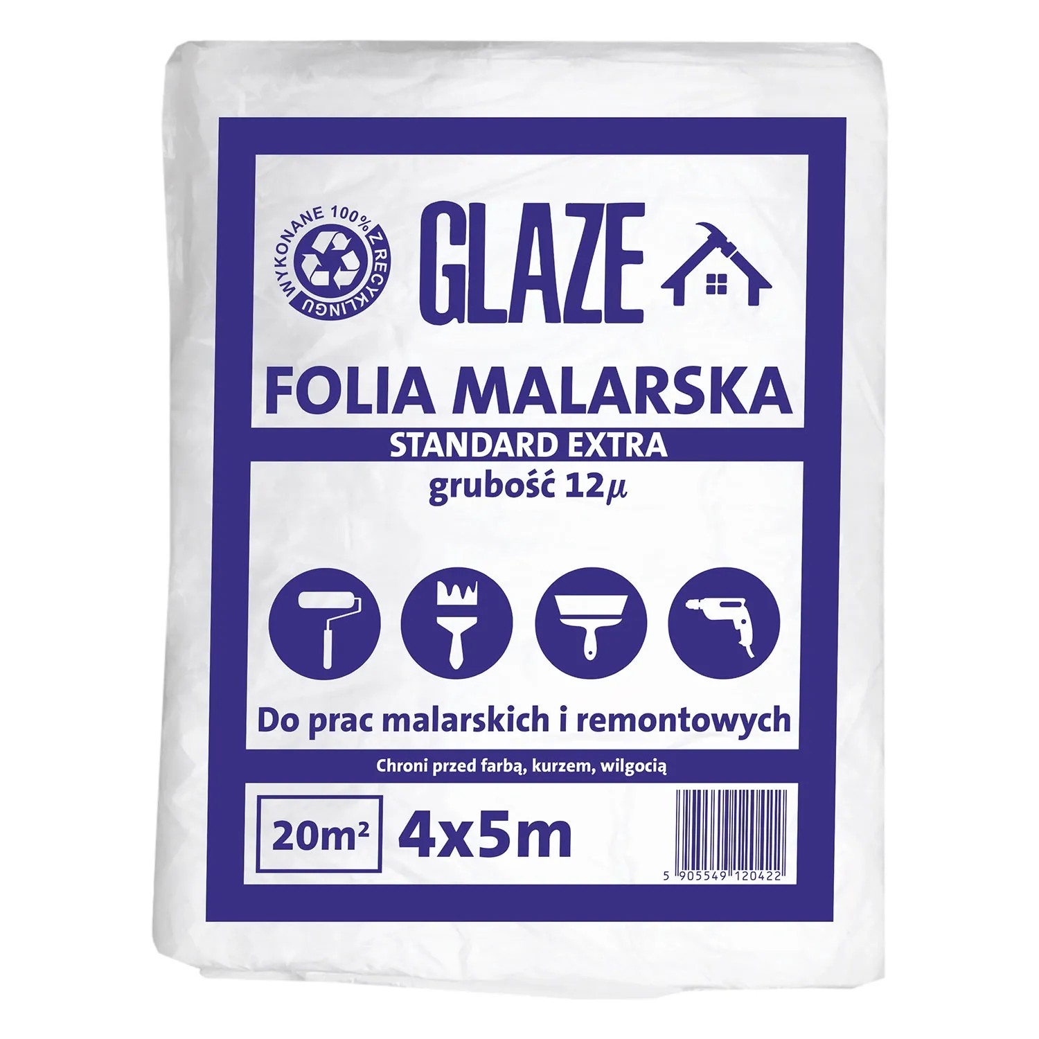 Folia Malarska Glaze standard extra 12 mik. 4 x 5 m