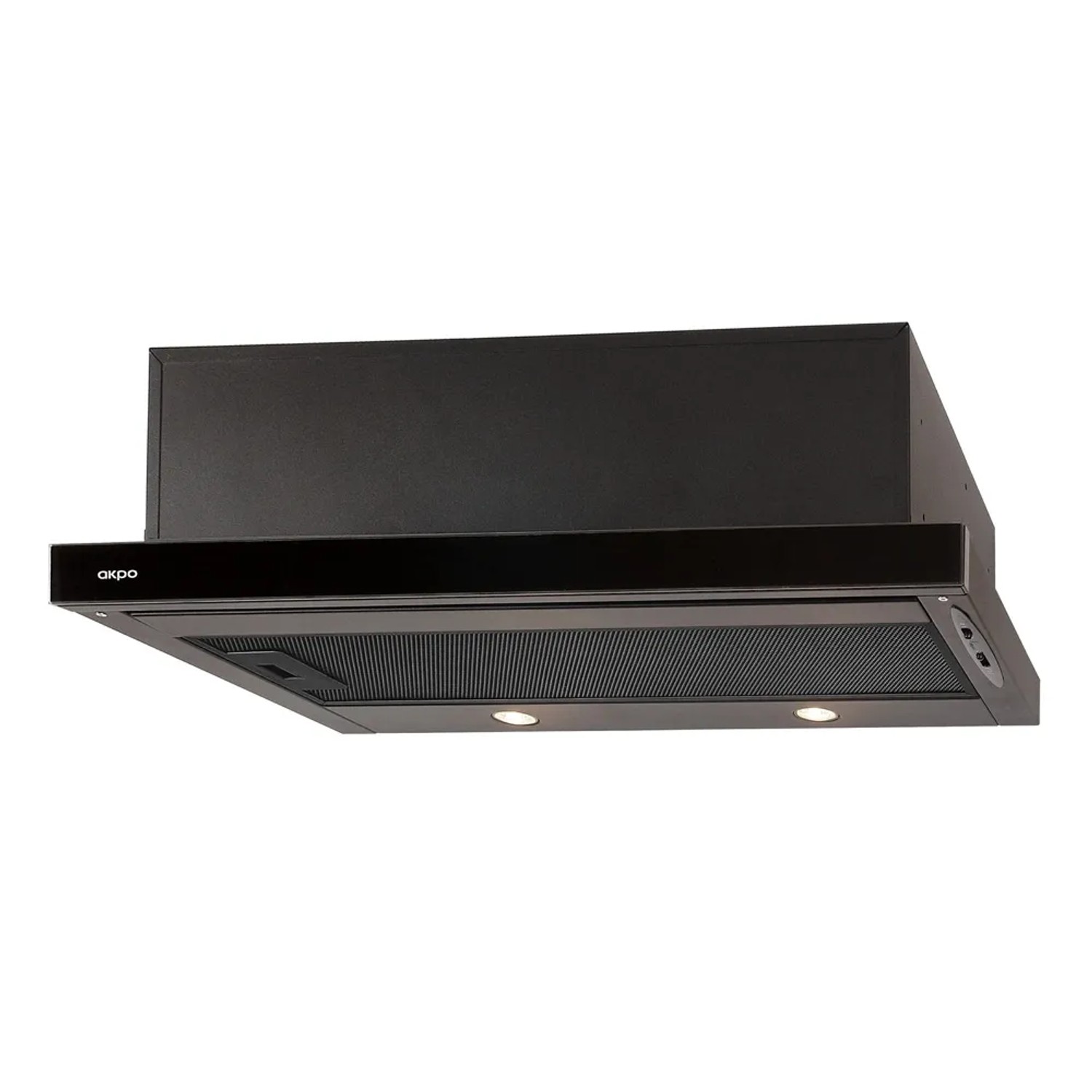 Akpo Okap teleskopowy Light Eco Glass czarny 50 cm