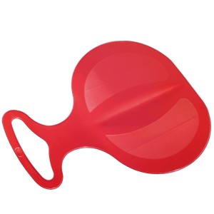 Czerwony ślizg t.b.t. do zjeżdżania po śniegu.