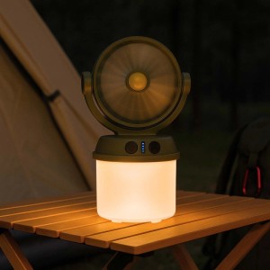 Eko-Light Lampka solarna VENT 6W 3000/6500K 2-prędkości zielona