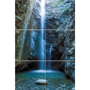 Płytki dekoracyjne z motywem wodospadu do dekoracji ścian.