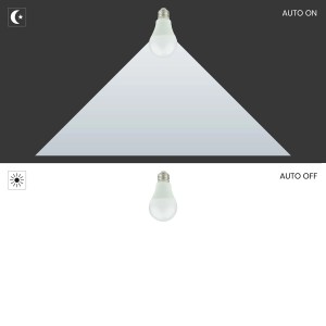 Żarówka LED E27: Automatyczne włączanie/wyłączanie dzień/noc.