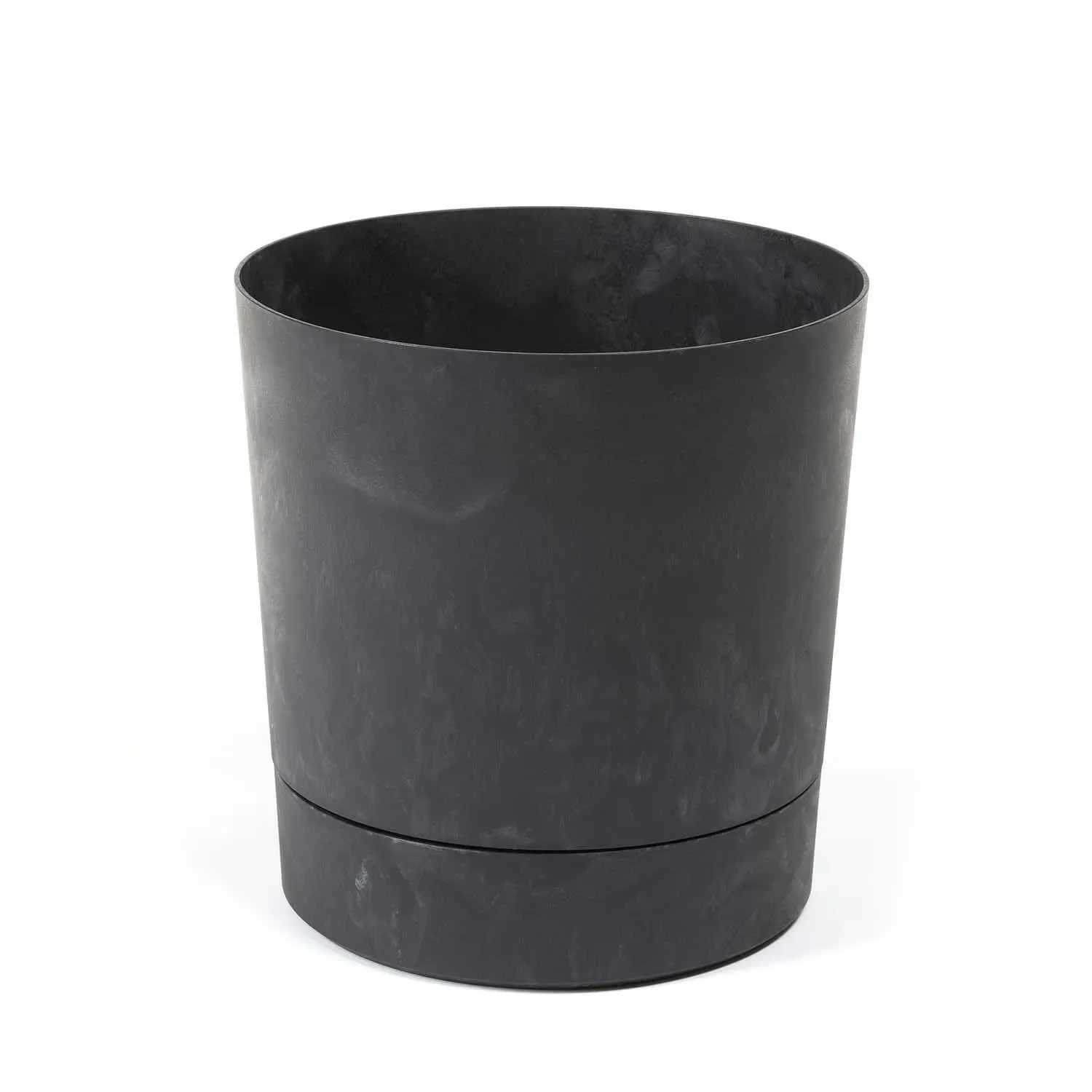 Doniczka Aura czarna beton recycled - śr. 20 cm