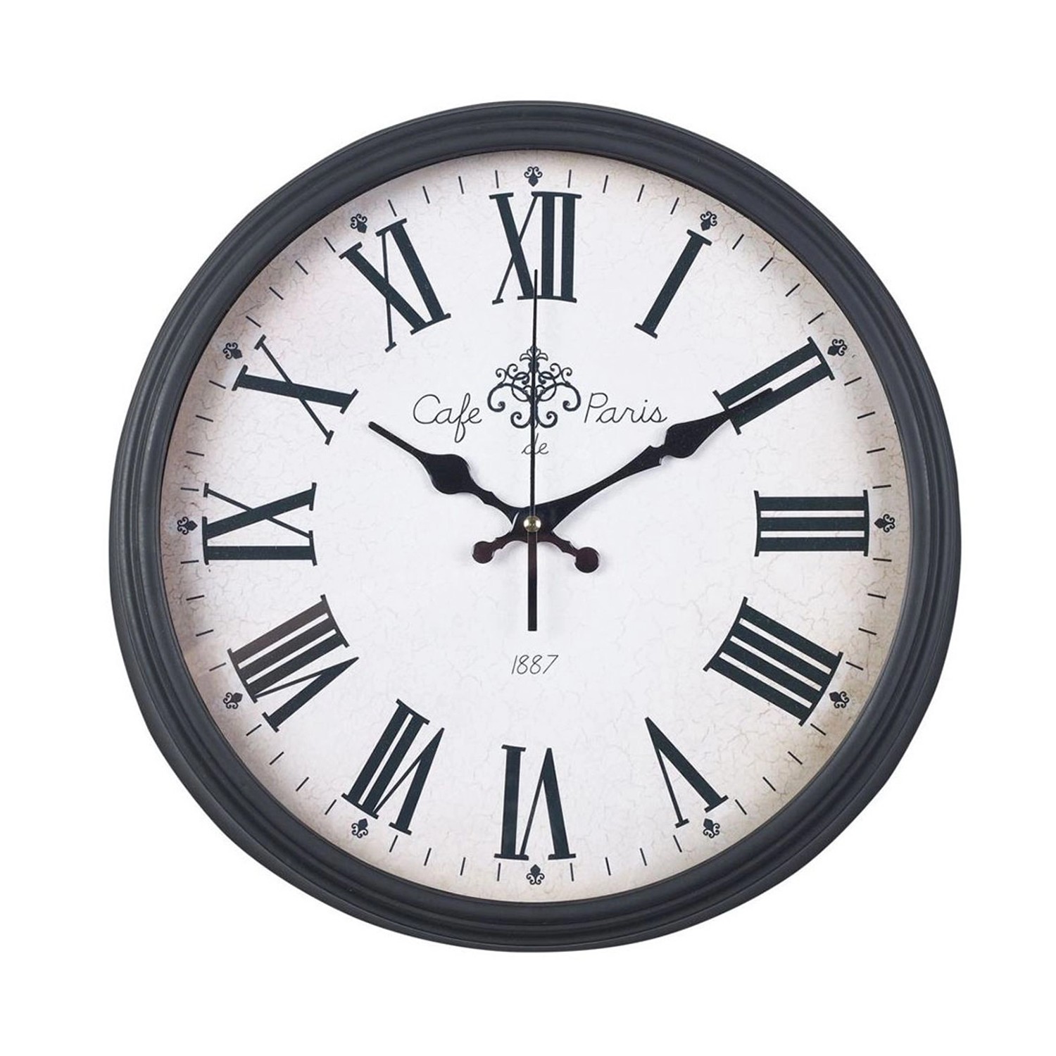 Zegar Paris biało-czarny 38 cm