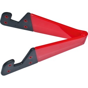 Uchwyt na smartfon, różne kolory, czerwony/czarny, składany do akcesoriów mobilnych.