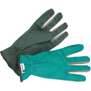 Zielone rękawice florystyczne LUX rozmiar S do prac ogrodowych.