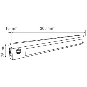 Goldlux Lampka podszafkowa LED S1 6xAAA czujnik PIR 4500K 140lm