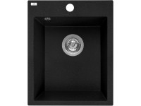 Zlewozmywak Uno 1-kom. czarny 48x39 cm