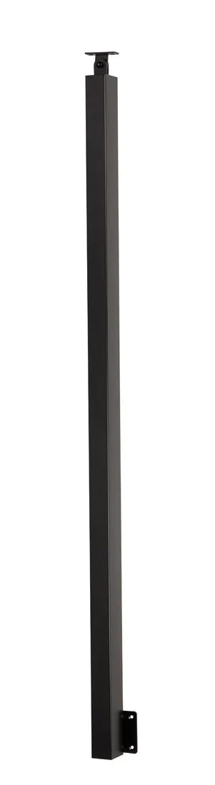 Kornik Słup prostokątny pionowy nierdzewny 1200 mm czarny