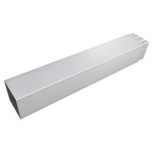 Srebrny kanał t.b.t. do kabli i przewodów.