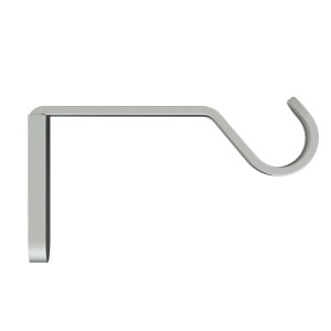 Srebrny wspornik ścienny do karnisza.