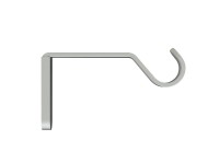 Wspornik karnisza pojedynczego blaszka fi19 mm satyna 1 szt.