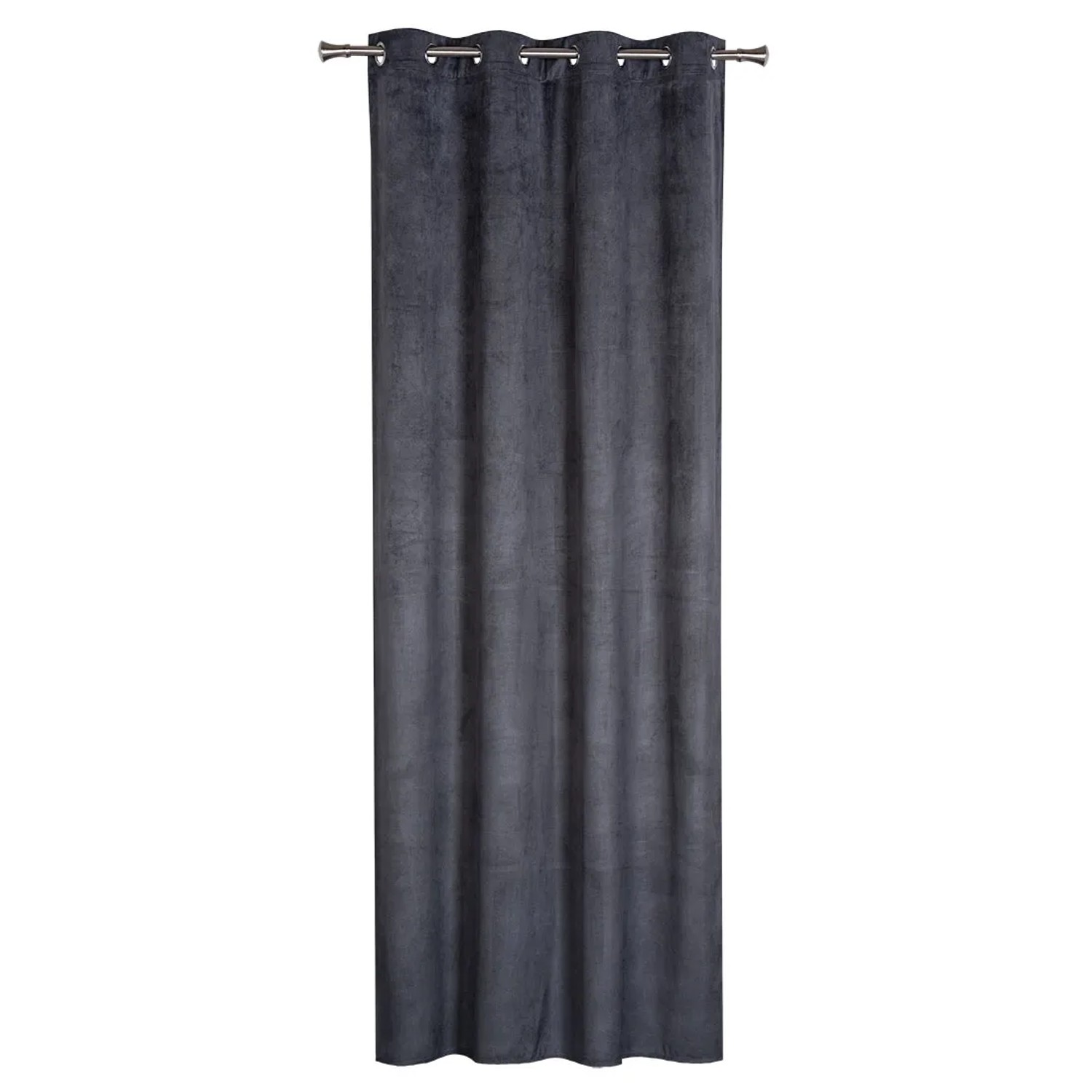 Zasłona GRATER na przelotkach 140 cm x 260 cm ciemnoszara