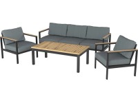 Komplet mebli wypoczynkowych ROBERVAL antracyt 4-częściowy