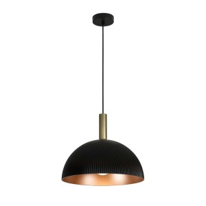 Italux Lampa wisząca LANTA 1xE27 60W czarno-złota