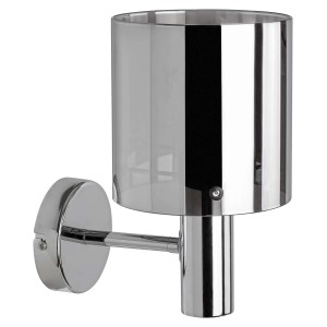 Chromowany kinkiet t.b.t. do wnętrz.