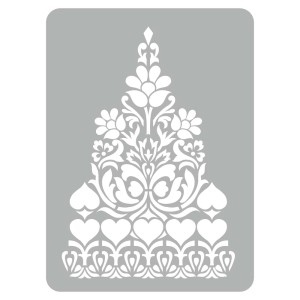 t.b.t. szablon ścienny z motywem kwiatowym i sercami do kreatywnej dekoracji ścian.