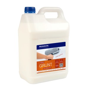 Kanister ze środkiem do głębokiego gruntowania Primacol, odpowiedni do różnych powierzchni.
