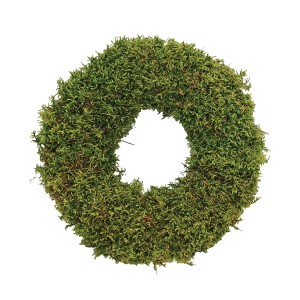 Wieniec z mchu, zielona dekoracja do domu, naturalna i dekoracyjna.