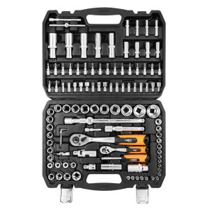 Neo Tools Zestaw kluczy nasadowych 1/2", 1/4" - 108 szt.