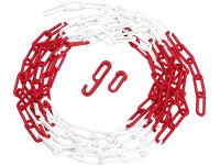 Łańcuch plastikowy biało/czer 6mm 5m