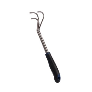 LUX Comfort kultywator ręczny z trzema zębami i ergonomicznym uchwytem do spulchniania gleby.