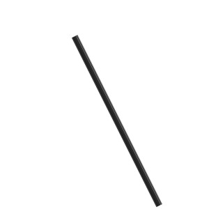 Czarny pręt do regałów, widok diagonalny.