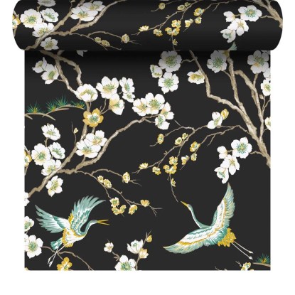 Tapeta winylowa na flizelinie JAPAN czarna