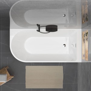 Wanna Pula Prawa 160 wolnostojąca przyścienna biała biały 160 x 75