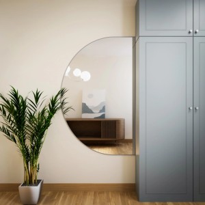 Lustro SemiRound Srebrne Bez led 80x40