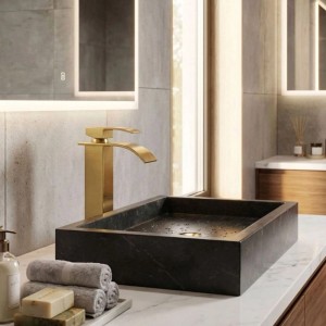 Granitan Bateria umywalkowa wysoka Elva gold