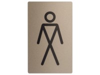 Metro Oznaczenie WC Pan plastikowe samoprzylepne platyna