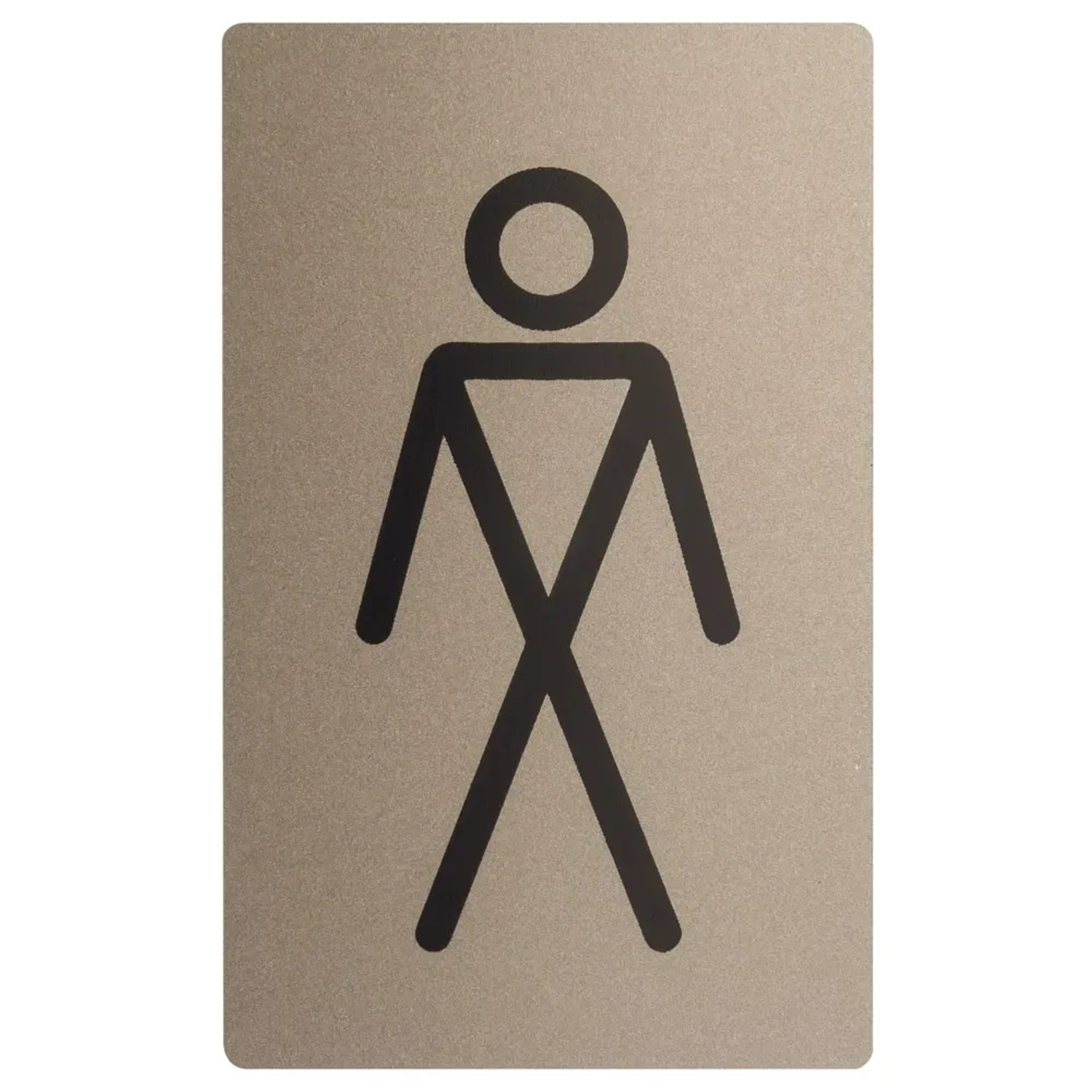 Metro Oznaczenie WC Pan plastikowe samoprzylepne platyna
