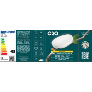 Żarówka LED GX53 10W 3000K 1000lm