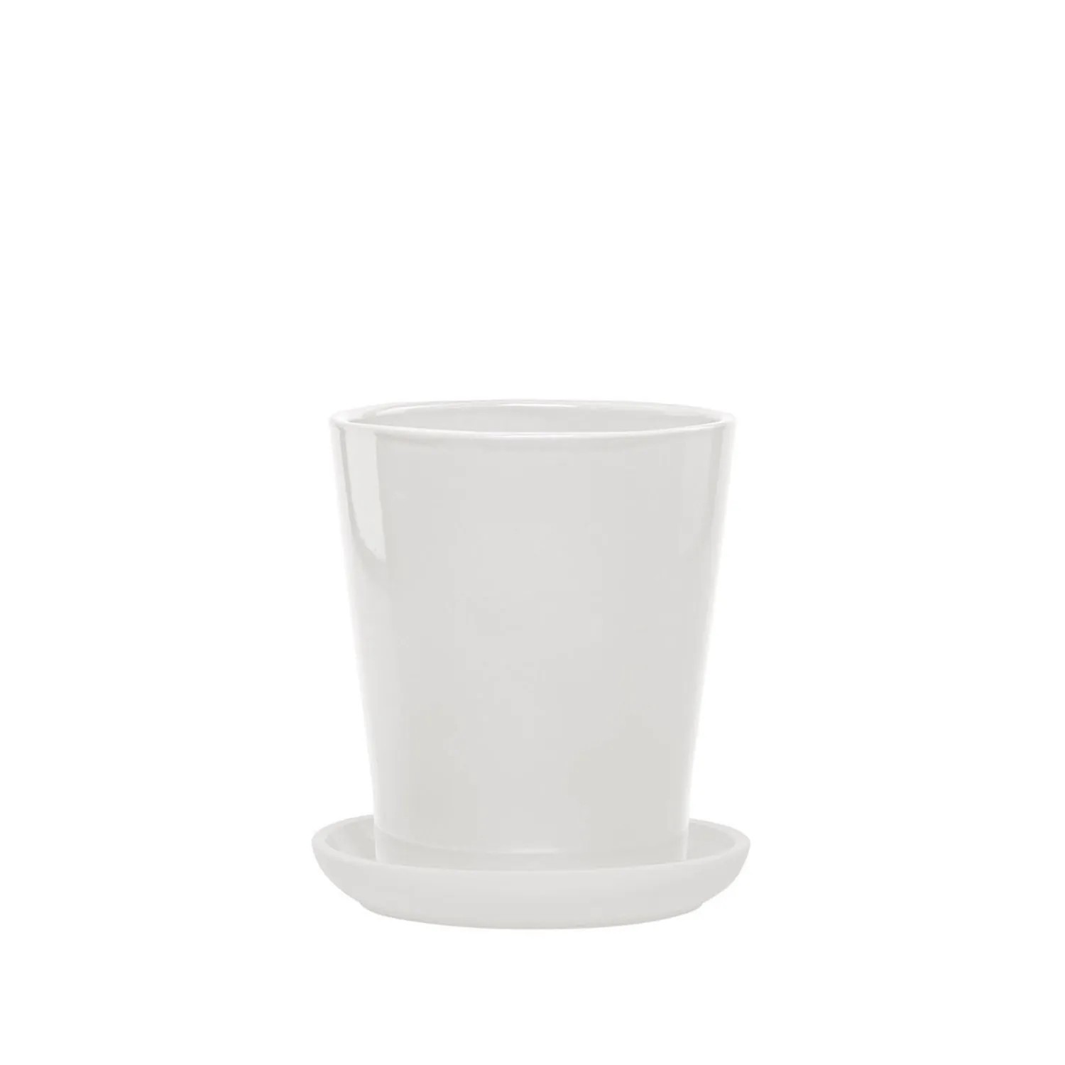 Donica z podstawką Irma biała - 31 cm