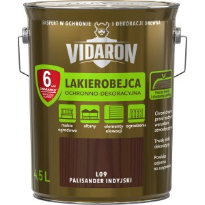 VIDARON Lakierobejca Palisander Indyjski, ochrona i dekoracja mebli ogrodowych, płotów i więcej.