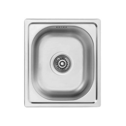 Kuchinox Zlewozmywak wpuszczany MIKA 1-komorowy inox gładki - 38 x 33 cm